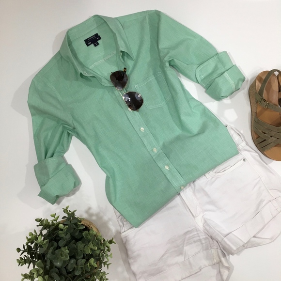 Gap Factory Boyfriend Fit Button Up Shirt - Picture 5 of 7